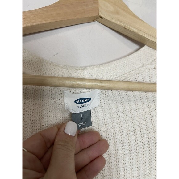 Old Navy Women's Small Cream Long Sleeve knit Open Cardigan - Picture 3 of 8